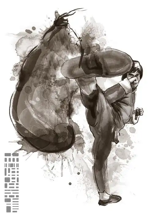 《踢爆重击袋》 br> br>在一次练习当中 br>李小龙的侧踢 br>踢爆了一