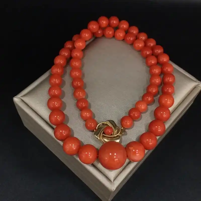 红珊瑚珠宝 #精品 #珊瑚 #藏品 #天然 这个颜色的也不 - 抖音