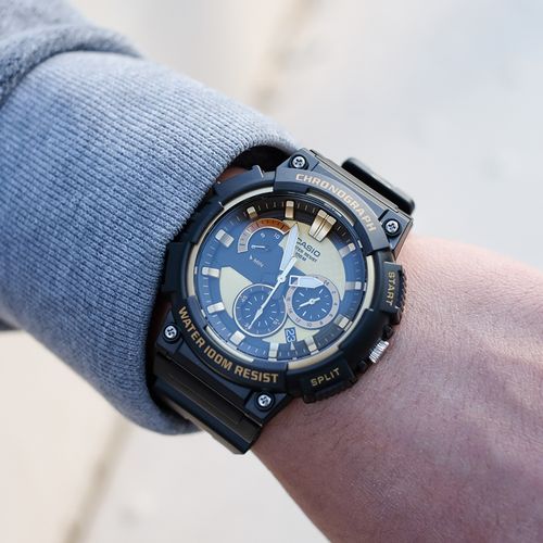 表弟casio2021新款黑金系列防水运动卡西欧电子表日韩腕表