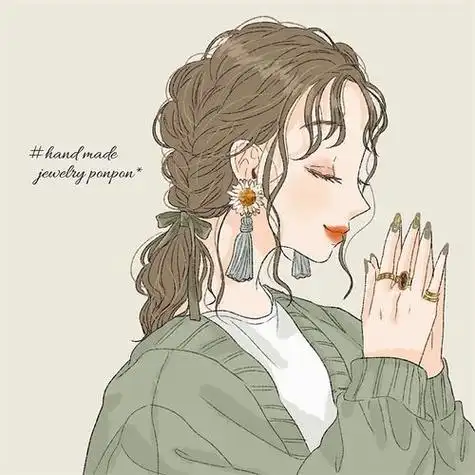 气质插画女生头像大全适合做头像的插画图片