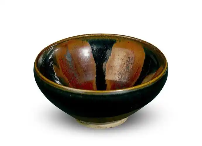 明 黑釉铁锈花碗