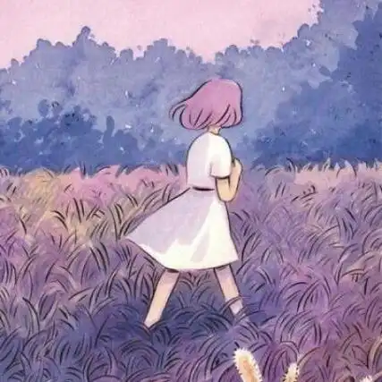 唯美插画手绘女生头像软萌少女唯美有意境的