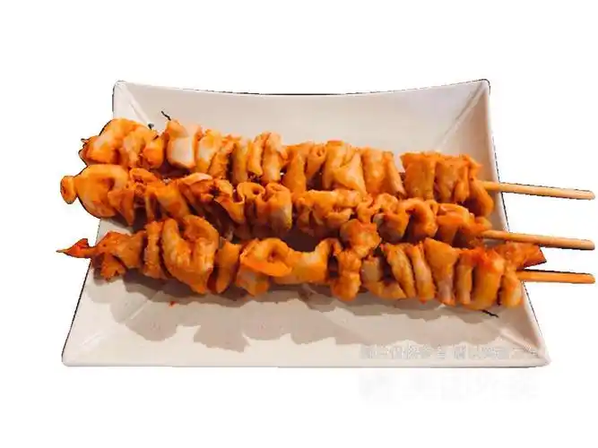 炸鸡皮串图片