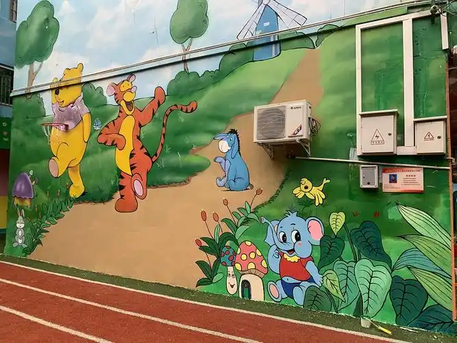 幼儿园外墙彩绘作品|纯艺术|绘画|本视墙绘 - 原创作品 - 站酷 (zcool