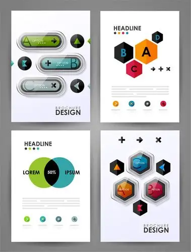 彩色商务图标画册图片