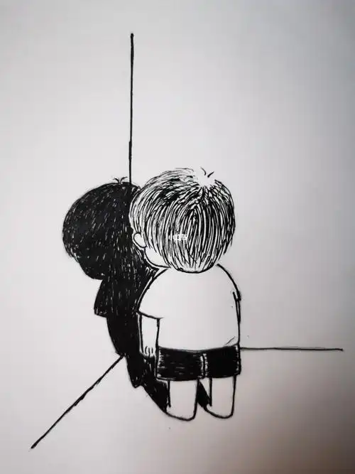 简笔画跟影子做朋友呀简笔画教程简笔画教程文化绘画