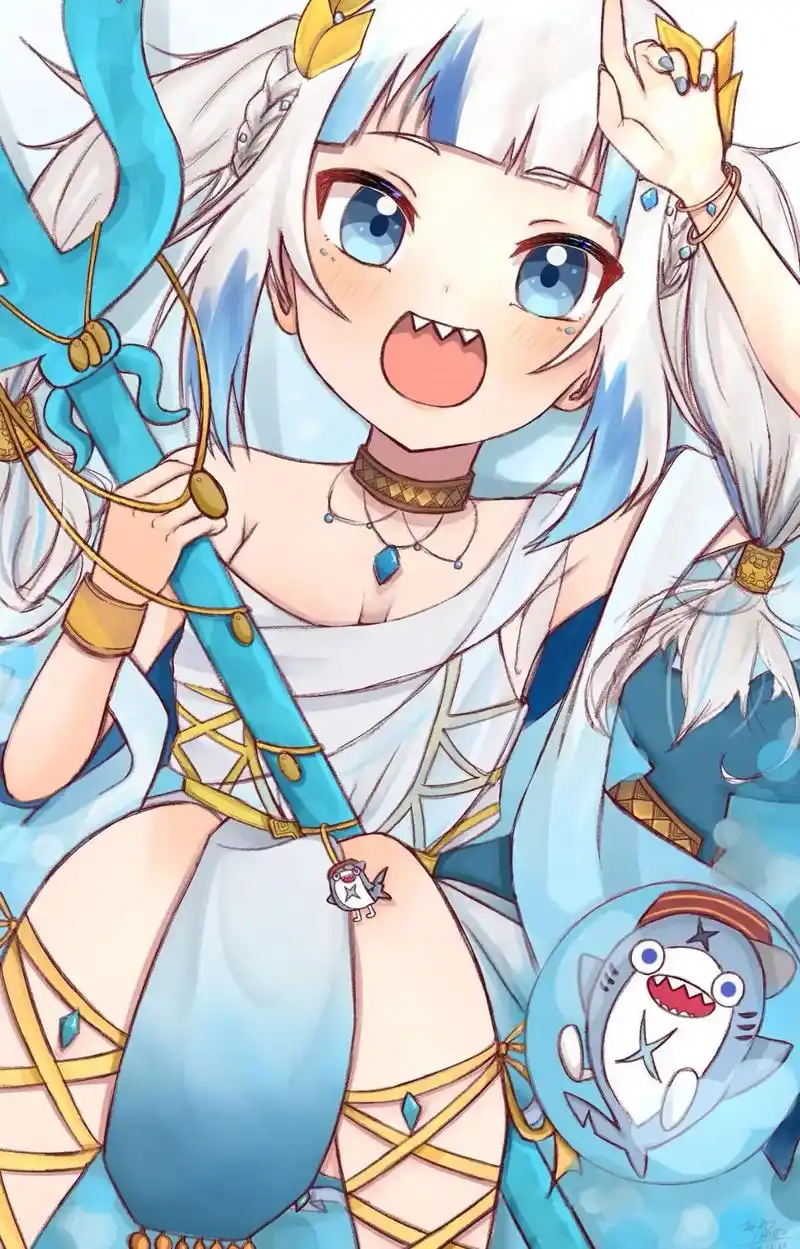 gawr gura.噶呜古拉壁纸#二次元壁纸 #vtuber - 抖音