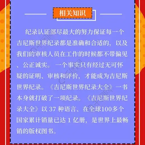 吉尼斯世界记录科普信息长图2年前发布