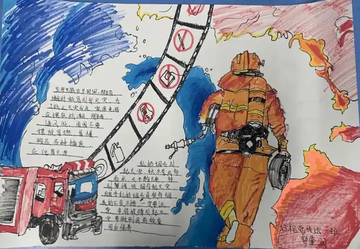 艺术学院关注消防生命至上手抄报大赛