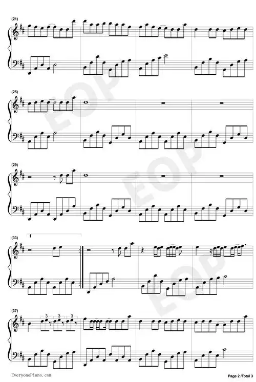 失眠飞行钢琴谱-沈以诚薛明媛-我想和你一起闯进森林潜入海底-抖音热