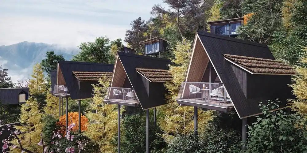 网红三角木屋民宿很贵?江女士只花了7万不到一套,网友:我不信_万盛_日