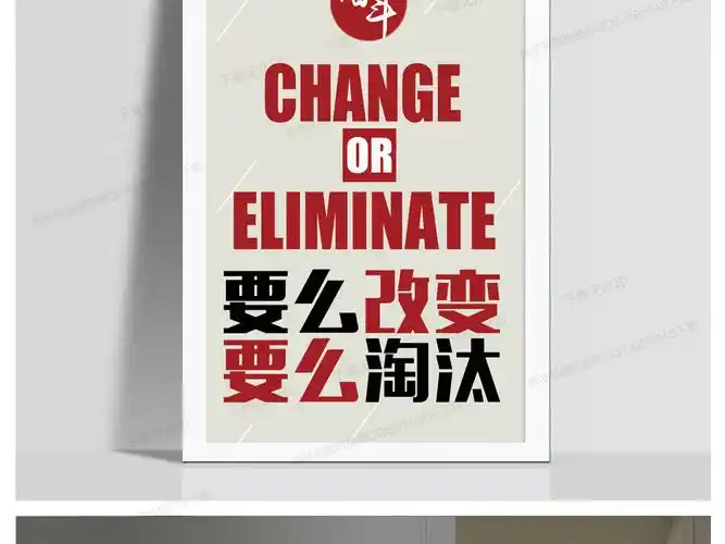 要么改变要么淘汰企业精神文化展板