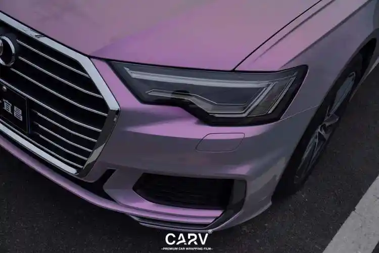 奥迪a6卡孚改色膜梦幻火山灰