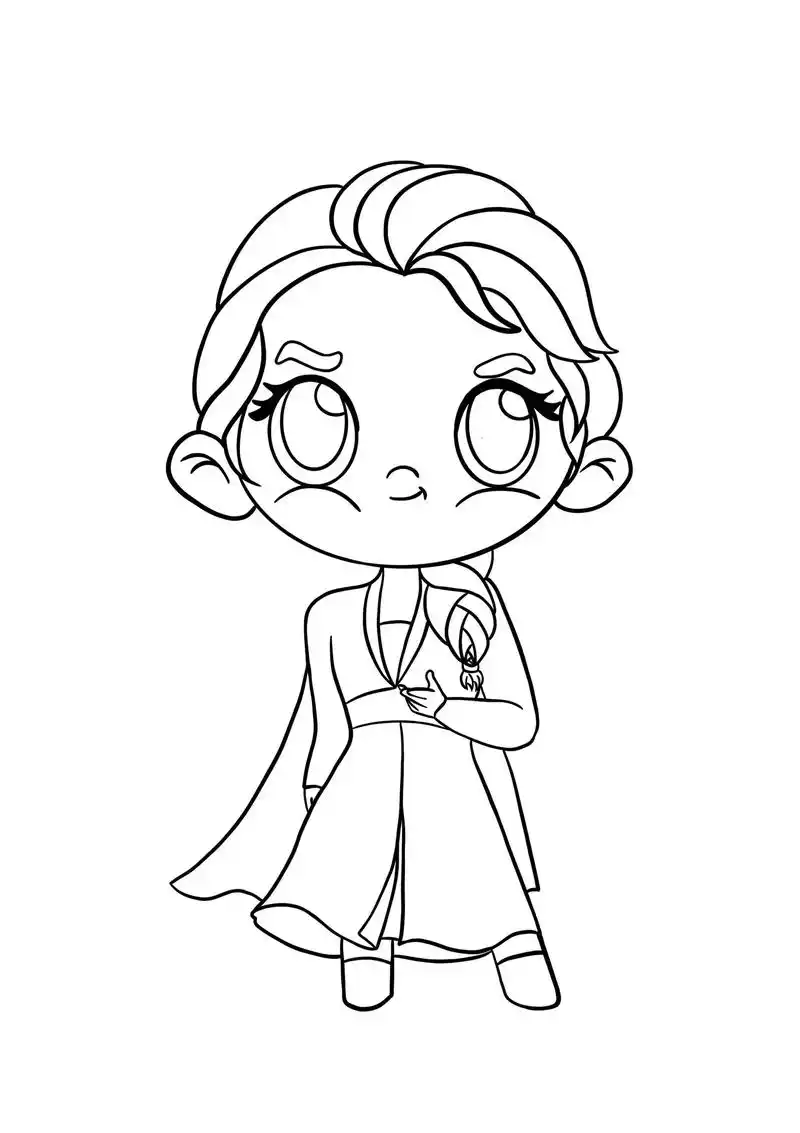 创意儿童画～艾莎公主简笔画.适合5～10岁宝贝绘画创作#马克 - 抖音