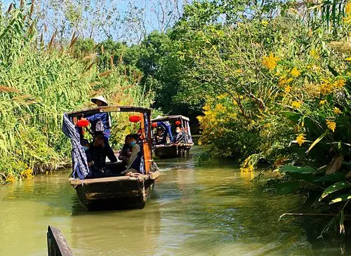金秋时节畅游沙家浜芦苇荡风景区