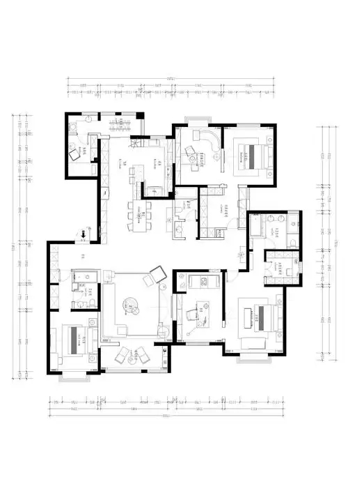 300平普通住宅户型图