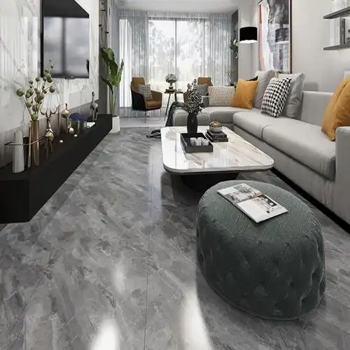 古达灰色客厅简约地砖600x1200通体大理石瓷砖地板砖背景墙大板