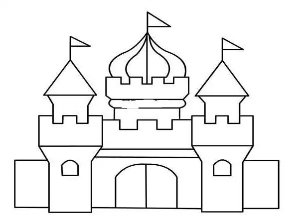 学画漂亮的城堡简笔画