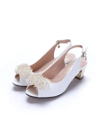 高蒂女士超纤白色凉鞋44132-30104_唯品会