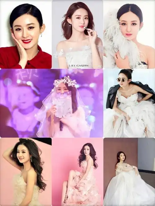 女明星婚纱造型#那些年赵丽颖穿过的婚纱,中式西式都能完美驾驭!