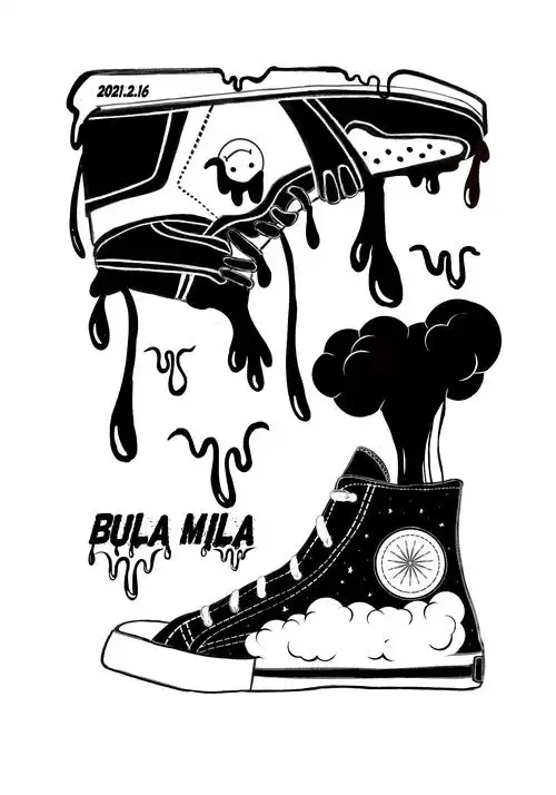 黑白涂鸦|插画|涂鸦/潮流|布拉咪啦 - 原创作品 - 站酷 (zcool)