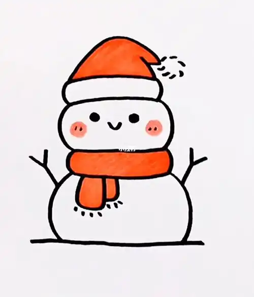 下雪啦76教你用4个括号画一个雪人78