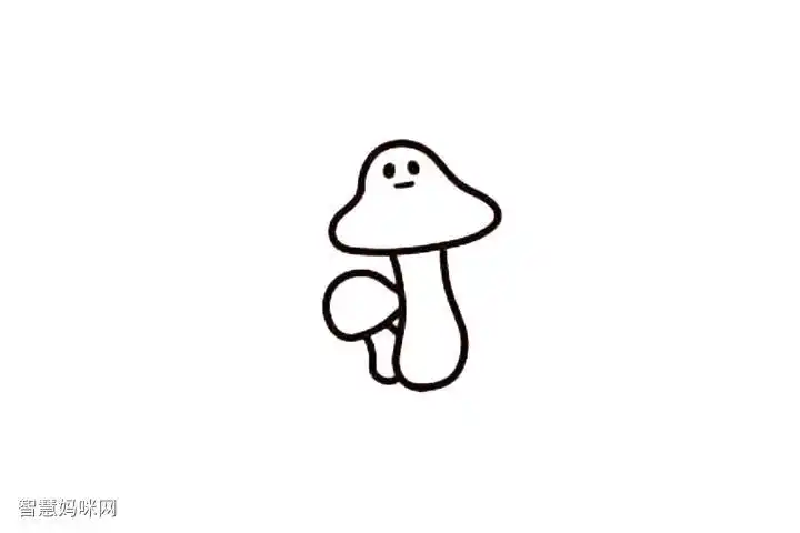 可爱蔬菜简笔画香菇怎么画
