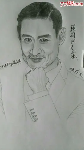 《张学友素描画像》