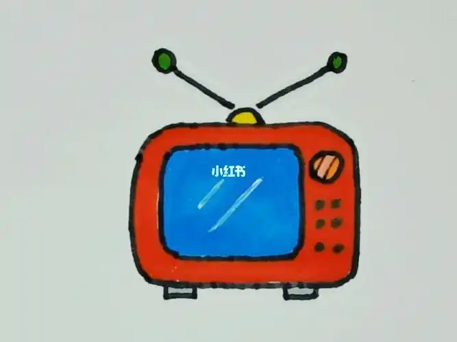 老式电视机简笔画