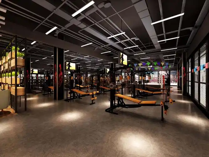 健身房工业风1200平米装修案例