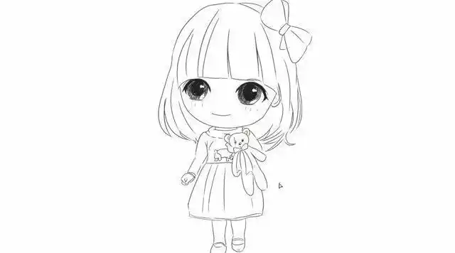 q版人物可爱萌萌女生简笔画女孩简笔画q版小女孩简笔画怎么画水果变成