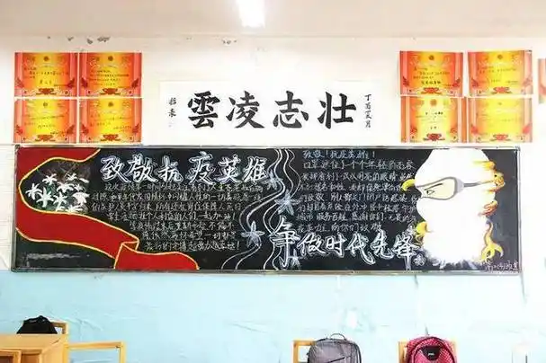 行知学校致敬抗疫英雄 争做时代先锋黑板报评比