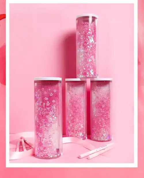 网红流沙文具盒多功能大容量铅笔盒男女小学生圆柱形儿童玩具文具盒小