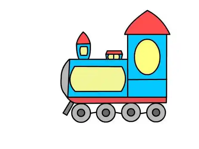 火车的画法,火车简笔画,火车绘画教程-养娃家