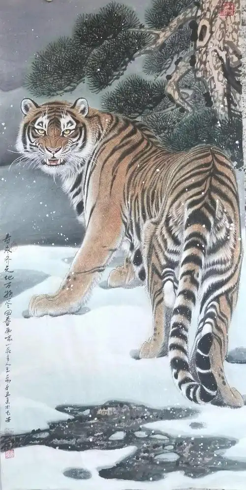 「百度专访」西北虎王——王一安 · 虎系列作品鉴赏