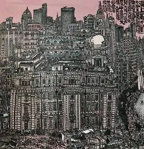 趁着春光正好,来宝山看当代水墨里的都市镜像吧~_上海_系列_纸本