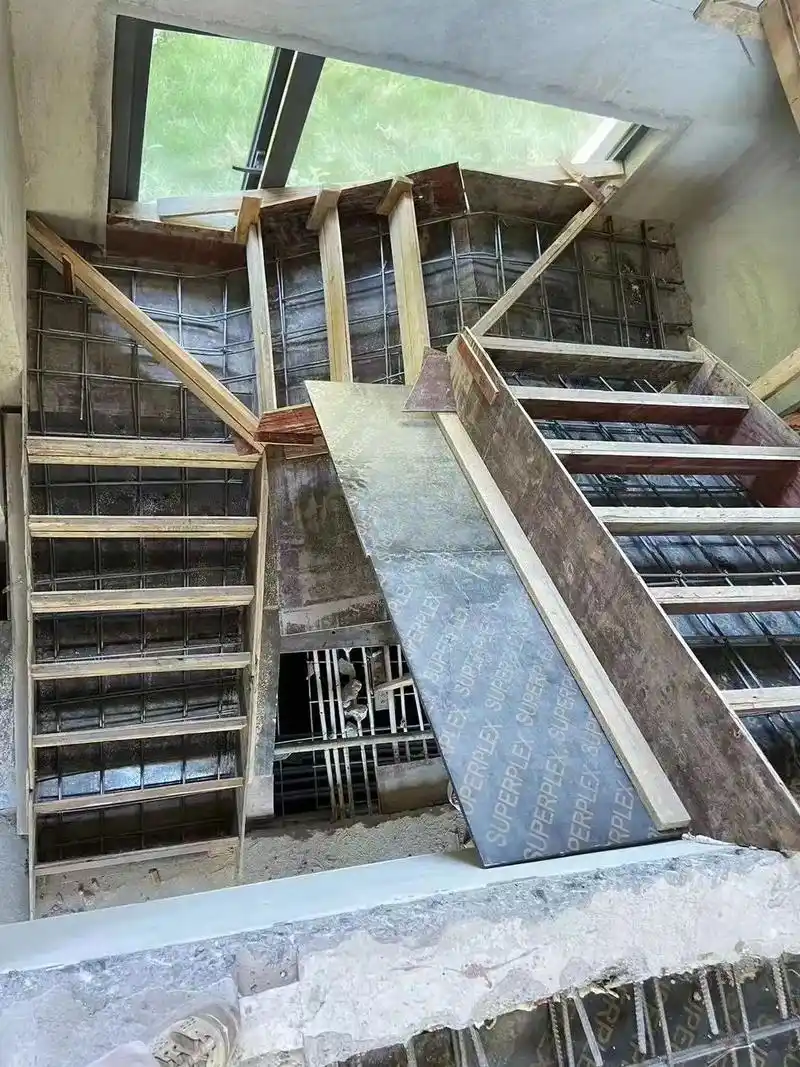 别墅阁楼搭建,混凝土楼板,搭建楼梯.#北京楼梯设计浇筑阁楼  - 抖音