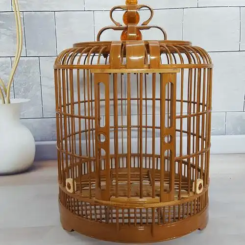 三皮笼子鸟笼小号画眉鸟大号八哥鹩哥竹制画眉鸟笼