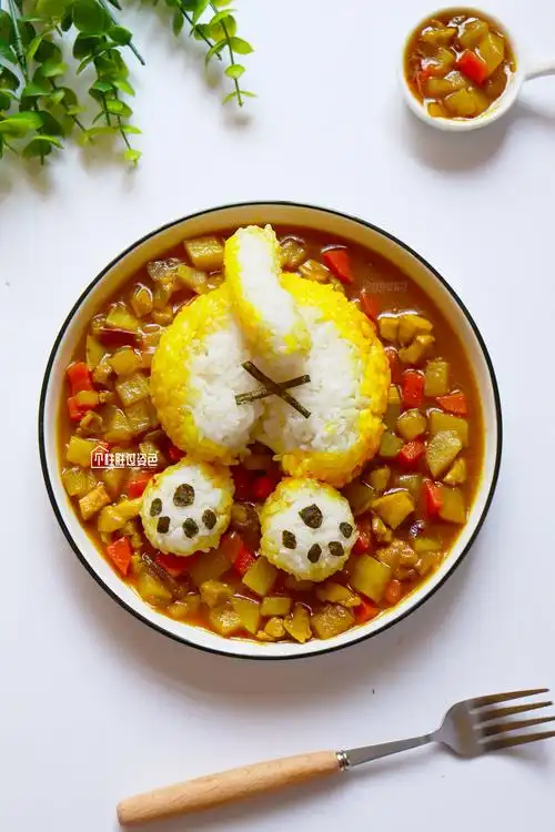 儿童节美食,超萌的柯基屁屁咖喱饭,做法简单,小朋友超喜欢