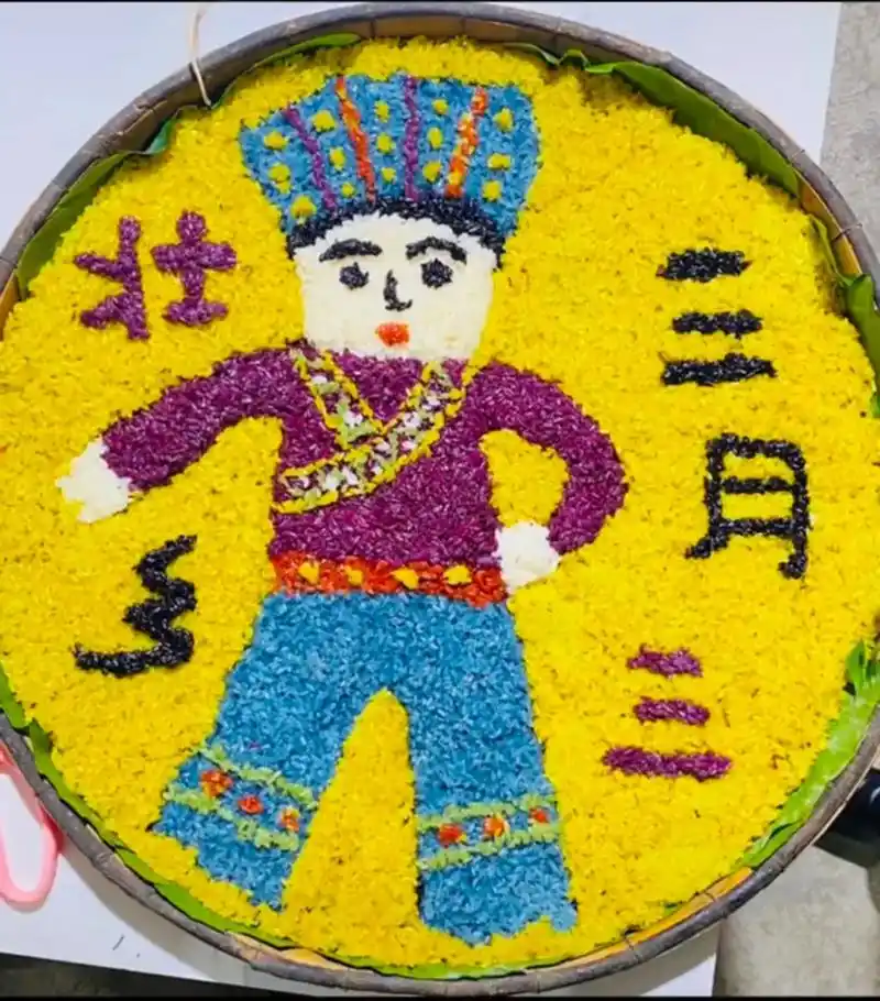 广西人过三月三是认真的#纯天然植物汁#纯手工五色糯米饭#民族 - 抖音