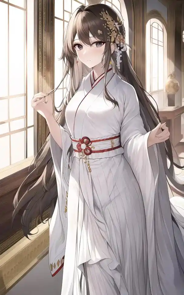 二次元白衣古装美少女.#抖音图文来了 #二次元 #二次元少女 - 抖音