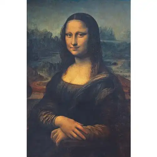 经典油画酒店会所装饰画软装油画达芬奇蒙娜丽莎世界名人油画画芯