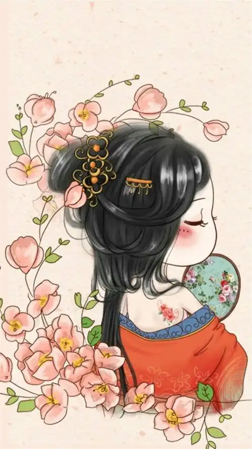 唯美古风手绘萌妹子