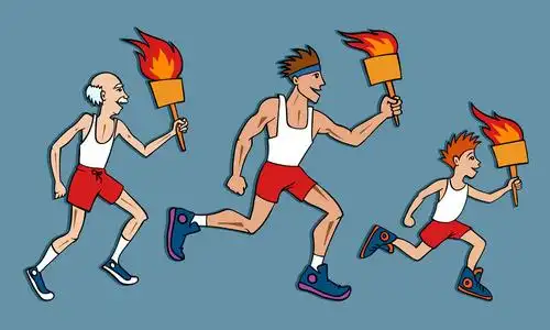 赛跑接力图片大全