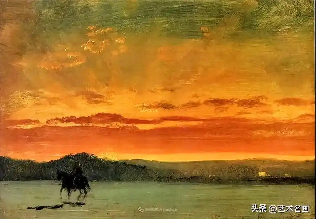 美国画家:阿尔伯特·比尔施塔特  美国西部大场景风景油画作品 - 抖音
