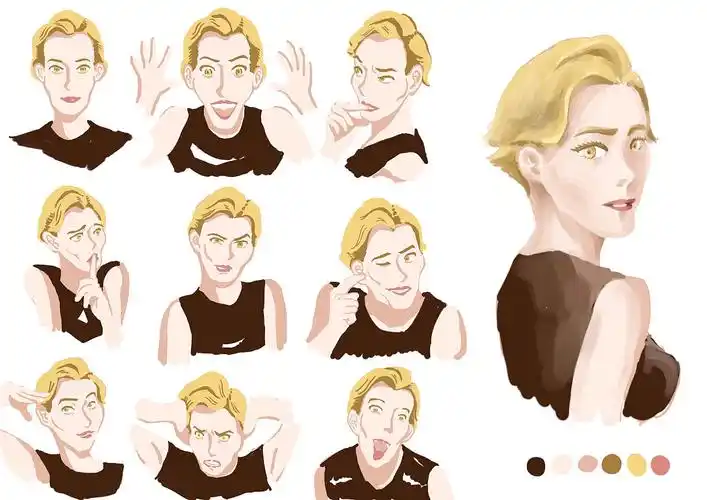 画照片 试图靠近迪士尼风格得去画