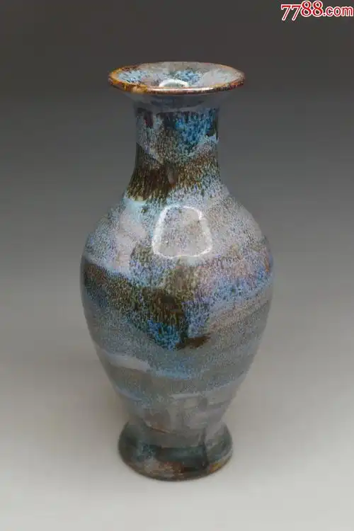 7080年代七八十年代出口创汇厂货石湾窑变花瓶民俗老物件怀旧收藏