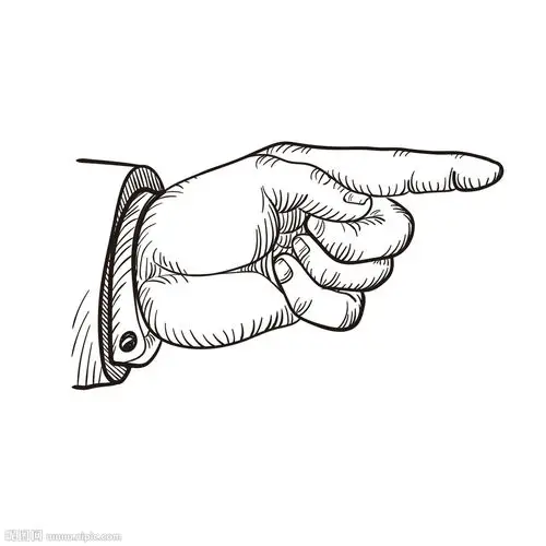 手绘手指海报图片