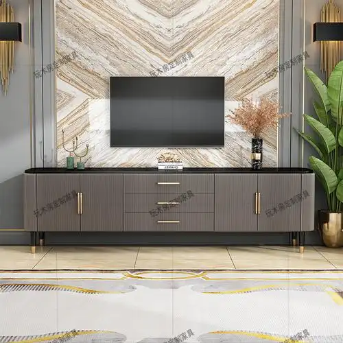 寻木匠轻奢后现代电视柜新古典网红实木客厅电视柜港式地柜样板房
