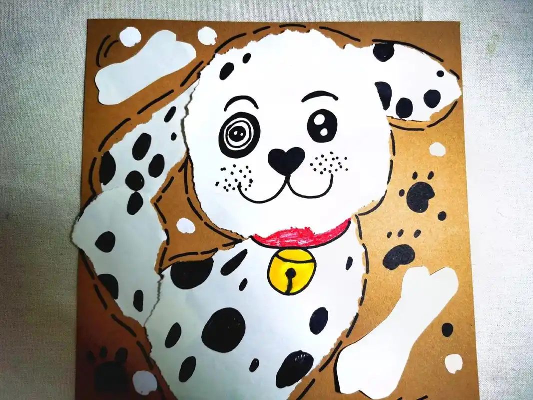 儿童画斑点狗
